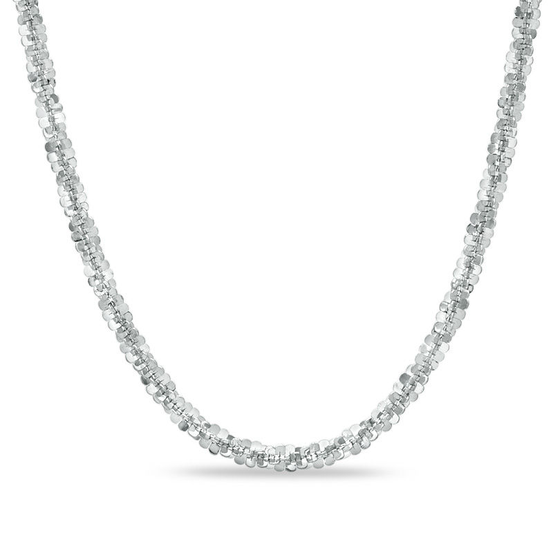 Ladies' 1.5mm Sparkle Chain Necklace in 14K White Gold - 22"