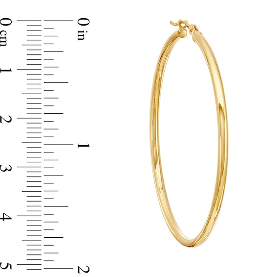 45mm Polished Hoop Earrings in 14K Gold