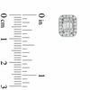Thumbnail Image 2 of 5/8 CT. T.W. Baguette and Round Diamond Stud Earrings in 14K White Gold