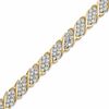 Thumbnail Image 1 of 4 CT. T.W. Diamond Swirl Bracelet in 10K Gold - 7.25"