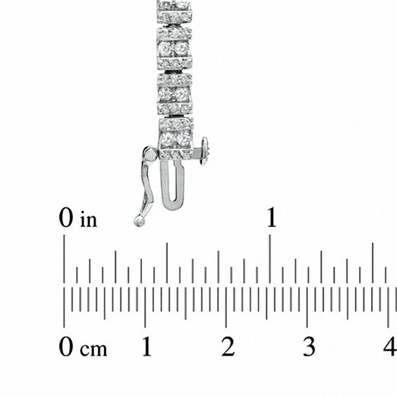 2-1/2 CT. T.w. Diamond Bar Bracelet in 10K White Gold - 7.25"