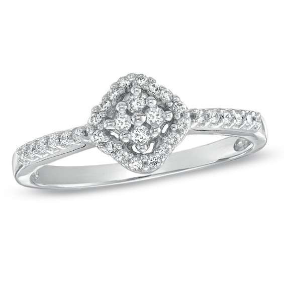 1/5 CT. T.w. Multi-Diamond Ring in 10K White Gold