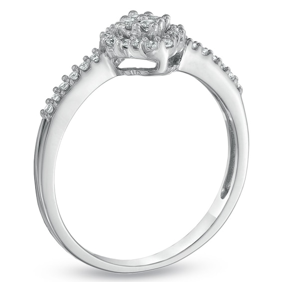 1/5 CT. T.w. Multi-Diamond Ring in 10K White Gold