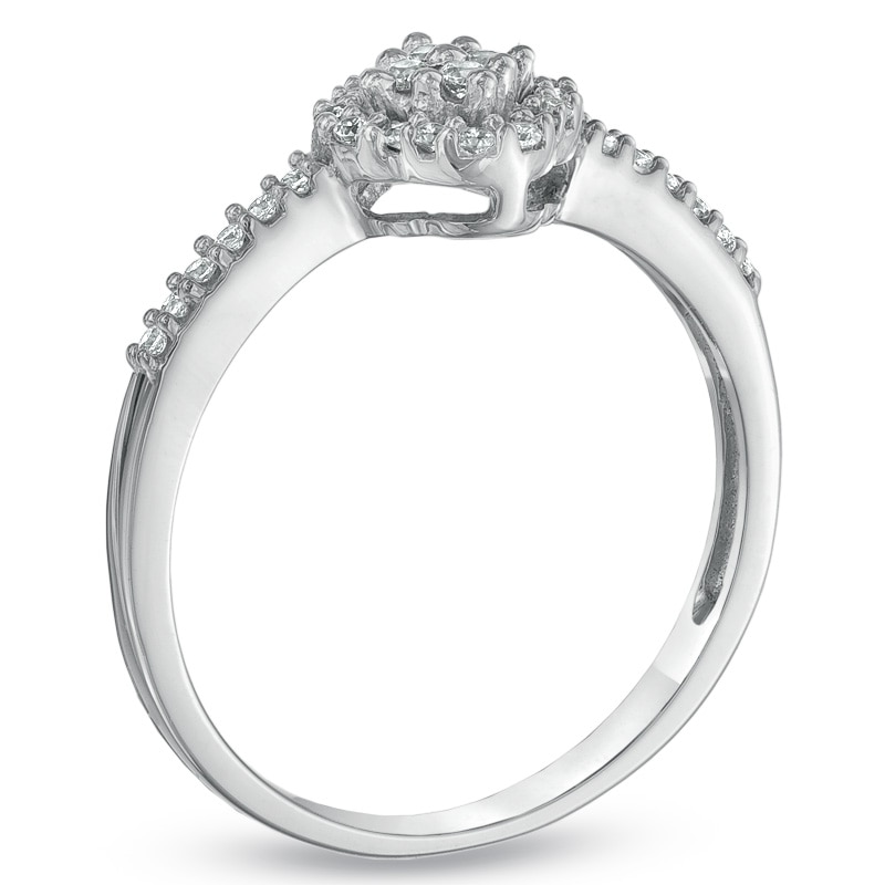 1/5 CT. T.W. Multi-Diamond Ring in 10K White Gold