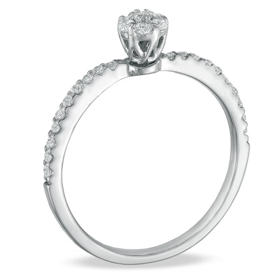 1/4 CT. T.w. Multi-Diamond Promise Ring in 10K White Gold