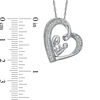 Thumbnail Image 1 of 1/5 CT. T.W. Diamond Motherly Love Tilted Heart Pendant in Sterling Silver