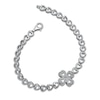 Thumbnail Image 1 of 1/20 CT. T.W. Diamond Clover Bracelet in Sterling Silver