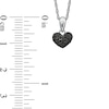 Thumbnail Image 2 of 1/10 CT. T.W. Black Diamond Puffed Heart Pendant in Sterling Silver