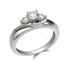 Thumbnail Image 2 of 1/2 CT. T.W. Diamond Three Stone Engagement Ring in 14K White Gold