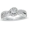 Thumbnail Image 1 of 1/2 CT. T.W. Diamond Twist Engagement Ring in 14K White Gold