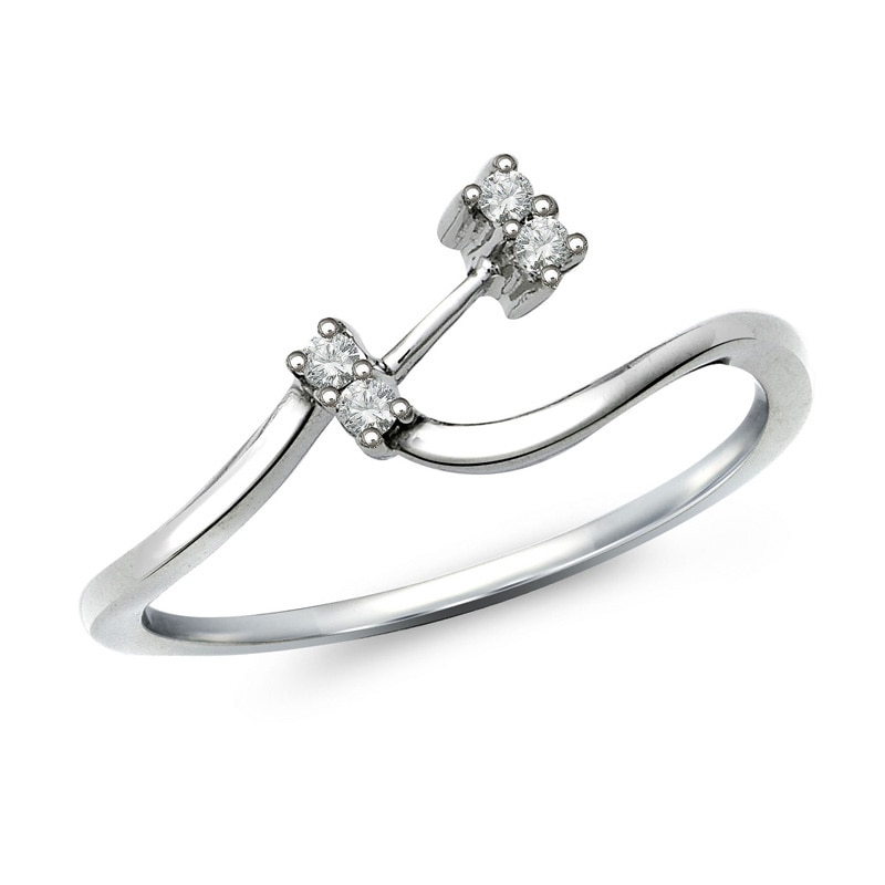 Main Image 3 of 1/4 CT. T.W. Diamond Bridal Set in 10K White Gold