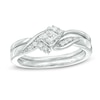Thumbnail Image 0 of 1/4 CT. T.W. Princess-Cut Diamond Bridal Set in 10K White Gold