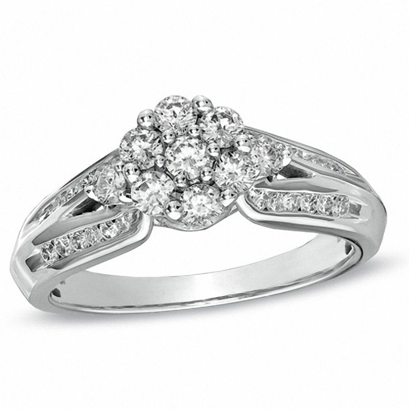 Main Image 1 of 3/4 CT. T.W. Composite Diamond Engagement Ring in 10K White Gold