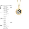 Thumbnail Image 2 of 1/10 CT. T.W. Enhanced Black and White Diamond Ying Yang Pendant in 10K Gold