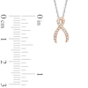 Thumbnail Image 2 of 1/10 CT. T.W. Diamond Ribbon Pendant in 10K Rose Gold