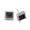 Thumbnail Image 0 of 1/2 CT. T.W. Enhanced Black and White Diamond Square Frame Earrings in 10K White Gold