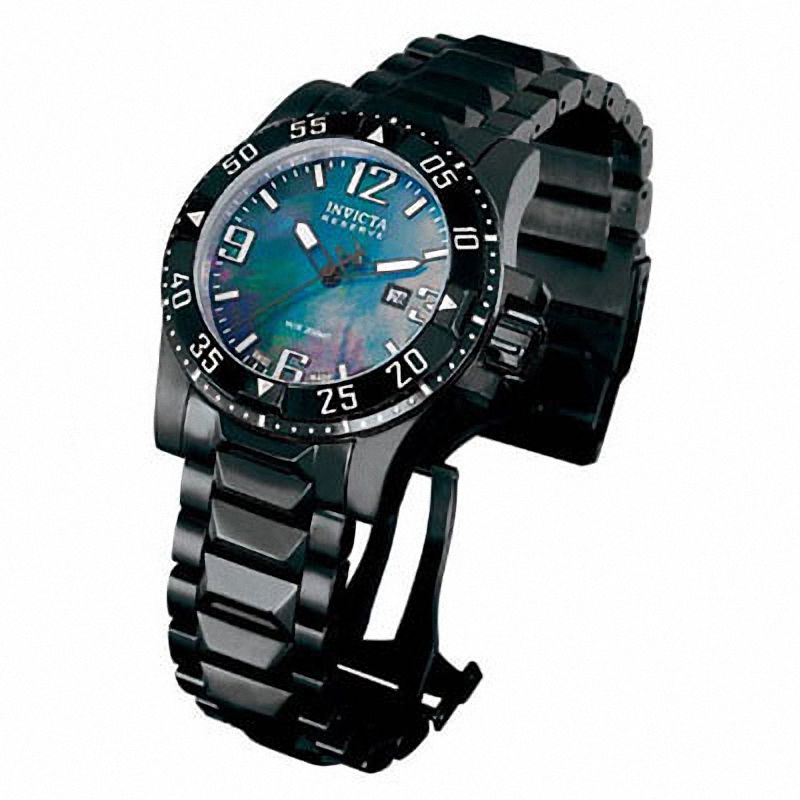 Main Image 1 of Men's Invicta Reserve Black Watch with Blue Mother-of-Pearl Dial (Model: 0516)