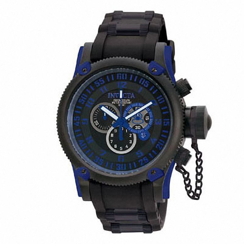 Men's' Invicta Russian Diver Chronograph Strap Watch with