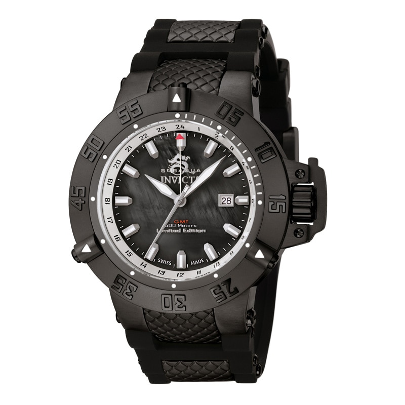 Main Image 1 of Men's Invicta Subaqua Strap Watch with Black Mother-of-Pearl Dial (Model: 0736)