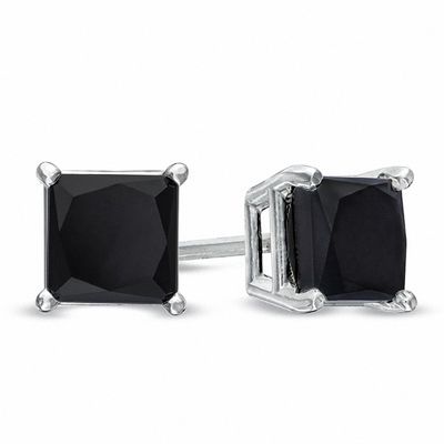 Black Diamond-Unique 1/2ct Single Solitaire Stud Earring Solid Gold 9ct 6 Claw 