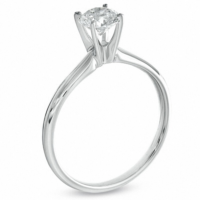 Main Image 2 of 3/4 CT. Certified Colorless Diamond Solitaire Engagement Ring in 18K White Gold (E/VS2)