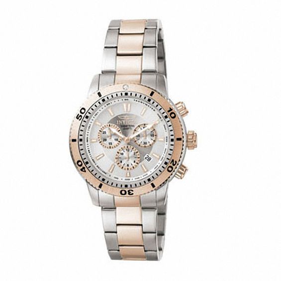 Men's Invicta Specialty Chronograph Two-Tone Watch with Silver-Tone Dial (Model