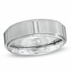 Thumbnail Image 1 of 7.0mm Etched Titanium Wedding Band - Size 9