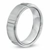Thumbnail Image 2 of 7.0mm Etched Titanium Wedding Band - Size 9