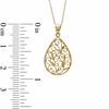 Thumbnail Image 2 of Teardrop Heart Lace Pendant and Earring Set in 10K Gold