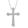 Thumbnail Image 1 of 1/10 CT. T.W. Diamond Cross Pendant in 10K White Gold