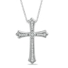 Thumbnail Image 0 of 1/10 CT. T.W. Diamond Cross Pendant in 10K White Gold