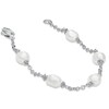 Thumbnail Image 1 of Honora 8.0-9.0mm Baroque Crush Freshwater Cultured Pearl Station Bracelet in Sterling Silver-7.5"