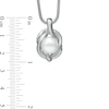 Honora 9.5 - 10mm Button Cultured Freshwater Pearl Knot Pendant in Sterling Silver
