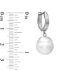 Thumbnail Image 2 of Honora 11- 12mm Cultured Freshwater Ringed Pearl Drop Earrings in Sterling Silver