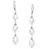 Thumbnail Image 0 of Honora 7.0 - 10.0mm Baroque Cultured Freshwater Pearl Drop Earrings in Sterling Silver