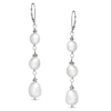 Thumbnail Image 1 of Honora 7.0-10.0mm Baroque Freshwater Cultured Pearl Drop Earrings in Sterling Silver