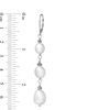 Thumbnail Image 2 of Honora 7.0-10.0mm Baroque Freshwater Cultured Pearl Drop Earrings in Sterling Silver