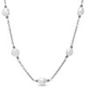 Thumbnail Image 1 of Honora 8.0-9.0mm Freshwater Cultured Pearl Station Necklace in Sterling Silver-36"