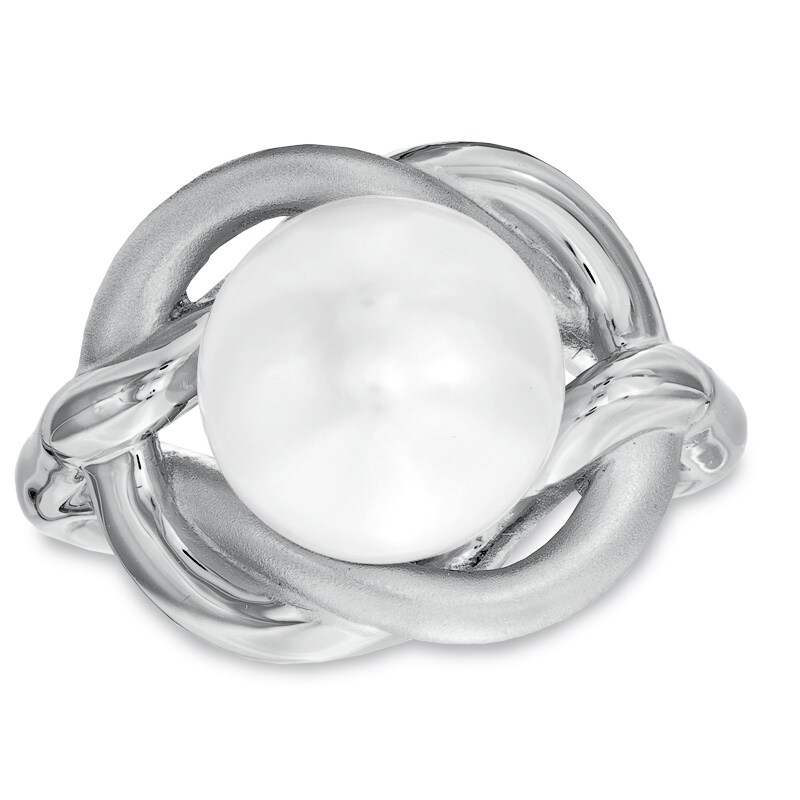 Main Image 1 of Honora 10-10.5mm Freshwater Cultured Pearl Knot Ring in Sterling Silver