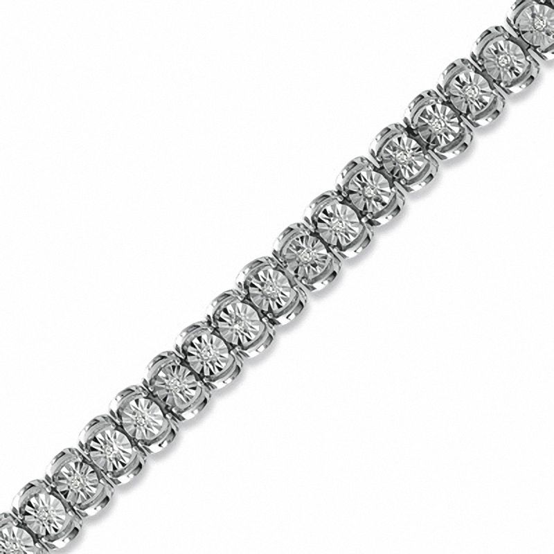 Main Image 1 of 1/4 CT. T.W. Diamond Fashion Bracelet in Sterling Silver