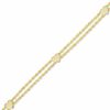 Thumbnail Image 1 of Heart Station Anklet in 10K Gold - 10"