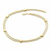Thumbnail Image 2 of Heart Station Anklet in 10K Gold - 10"