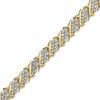 Thumbnail Image 1 of 2 CT. T.W. Diamond Swirl Bracelet in 10K Gold - 7.25"
