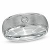 Thumbnail Image 0 of Men's 8.0mm Comfort Fit 1/10 CT. T.W. Diamond Wedding Band in Tungsten - Size 10