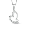 Thumbnail Image 1 of Diamond Accent Heart-Shaped Pendant in 10K White Gold