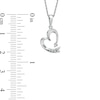 Diamond Accent Heart-Shaped Pendant in 10K White Gold