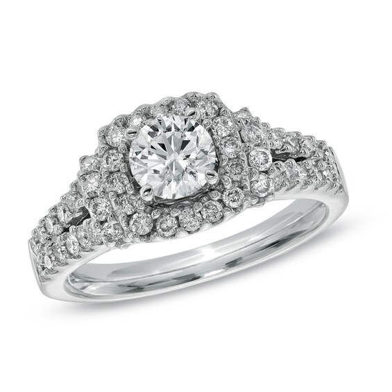 For Eternity 1-1/2 CT. T.w. Diamond Frame Ring in 14K White Gold
