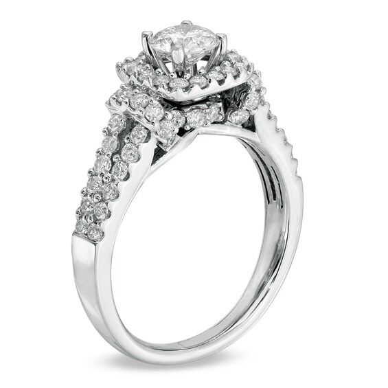 For Eternity 1-1/2 CT. T.w. Diamond Frame Ring in 14K White Gold