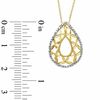 Thumbnail Image 2 of Teardrop Scroll Pendant and Earrings Set in 10K Gold