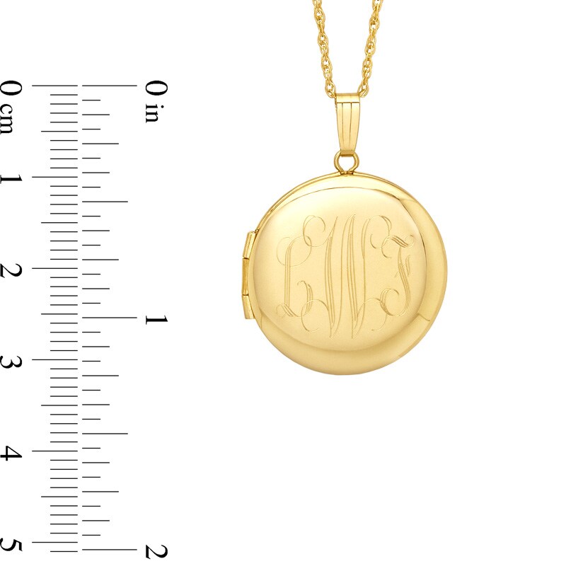 Round Monogram Locket in 14K Gold Fill (3 Initials)